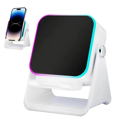 Ultimate 5-in-1 Wireless Induction Bluetooth Speaker with Phone Stand, Fast Charging, RGB Ambient Light & HD Stereo Sound