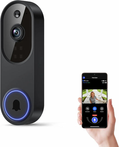 Ultimate Smart AI Wireless Video Doorbell – HD Video, Human Detection, Two-Way Audio, Night Vision & Instant Phone Alerts