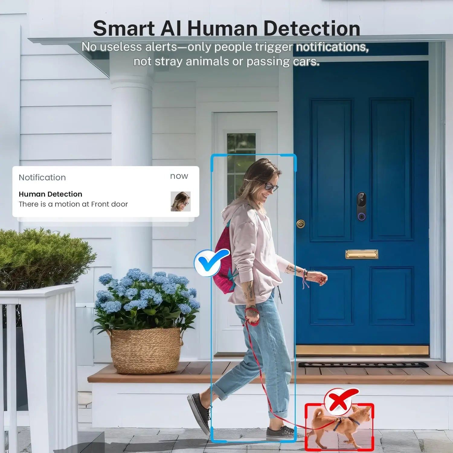 Ultimate Smart AI Wireless Video Doorbell – HD Video, Human Detection, Two-Way Audio, Night Vision & Instant Phone Alerts